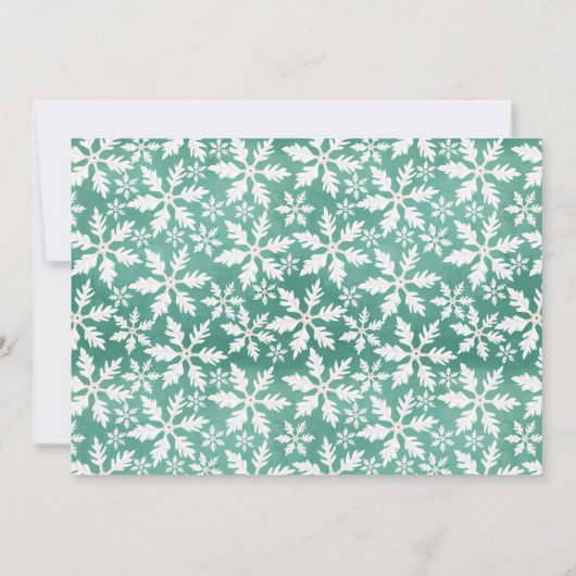 Moderne typografie Seizoensgroeten Foto Feestdagenkaart (Achterkant)