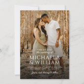 Moderne typografie Single Photo Wedding Kaart (Voorkant)