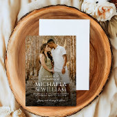Moderne typografie Single Photo Wedding Kaart