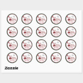 Moderne typografie Sledge Prettige feestdagen logo Ronde Sticker (Vel)