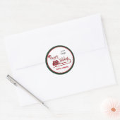 Moderne typografie Sledge Prettige feestdagen logo Ronde Sticker (Envelop)