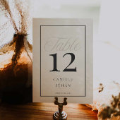 Moderne typografie tafelnummer bruiloft