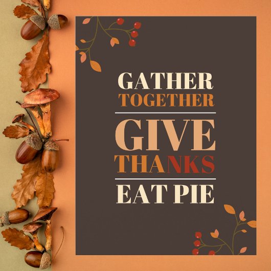 Moderne typografie Thanksgiving Briefkaart
