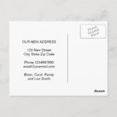 Moderne typografie verandering adres verplaatsing  briefkaart (Achterkant)