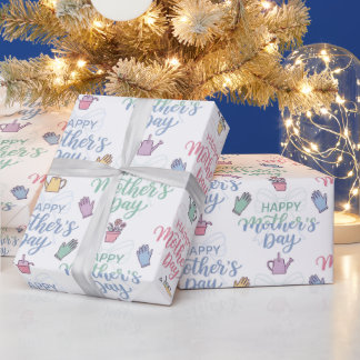 Moderne typografie voor gelukkige moederdag cadeaupapier
