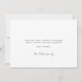 Moderne Typografie voor kerst Feestdagenkaart (Achterkant)