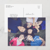 Moderne typografie Vroege kerstfoto Briefkaart (Voorkant / Achterkant)