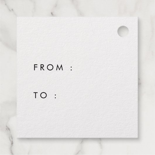 Moderne typografie Vrolijk Kerstfeest echte gouden Bedankjes Labels (Achterkant)