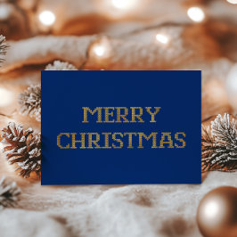 Moderne Typografie Vrolijk Kerstfeest Folie Kaart