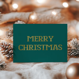 Moderne Typografie Vrolijk Kerstfeest Folie Kaart