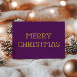 Moderne Typografie Vrolijk Kerstfeest Folie Kaart