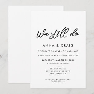 Moderne typografie We doen nog steeds Vow-vernieuw Kaart