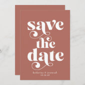 Moderne Typografie Weddenschap met Retro Opslaan D (Voorkant / Achterkant)