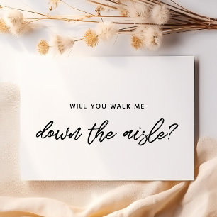 Moderne typografie Wil je mijn bruidsmeisje zijn Kaart