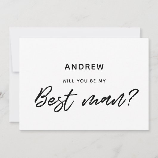 Moderne typografie wil je mijn getuige zijn kaart (Voorkant)