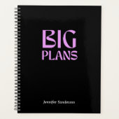 Moderne Typografie Zwart 2024 Gepersonaliseerde Pl Planner (Voorkant)