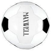 Moderne typografie zwart monogram voetbal (Gedraaid)