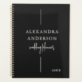 Moderne Typografie Zwart-wit Elegant Minimaal Planner (Voorkant)