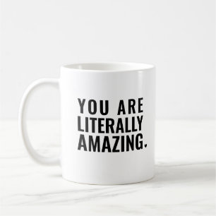 Moderne typografie Zwart-wit inspirerende quote Koffiemok