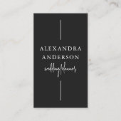 Moderne Typografie Zwart-wit Wedding Planner Visitekaartje (Voorkant)