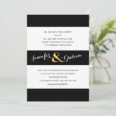 Moderne Typografie Zwart-witte strepen | Goud Kaart (Staand voorkant)