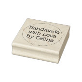 Moderne Typografische Cirkel Handgemaakt met liefd Rubberstempel (Stempel)