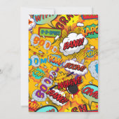 Moderne Typografische Comicboek Bruiloft Kaart (Achterkant)