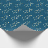 Moderne, typografische REJOICE & ster Kerstmis Cadeaupapier (Hoek)