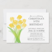 Moderne Typografische Tulpenbloemen Verjaardagsfee Kaart (Voorkant)