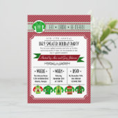 Moderne Ugly Sweater Holiday Party Kaart (Staand voorkant)