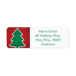 Moderne uitgesneden boom etiket