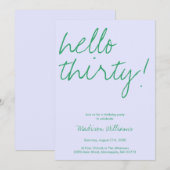 Moderne uitnodiging op 30e verjaardag (Voorkant / Achterkant)