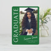 Moderne uitnodiging tot Afstuderen van foto's (Staand voorkant)