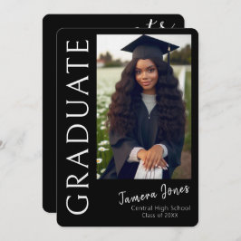 Moderne uitnodiging tot Afstuderen van foto's