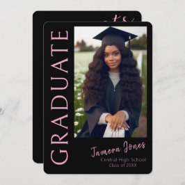 Moderne uitnodiging tot Afstuderen van foto's