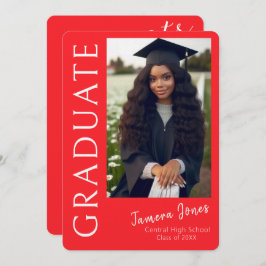 Moderne uitnodiging tot Afstuderen van foto's