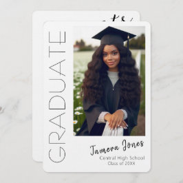 Moderne uitnodiging tot Afstuderen van foto's