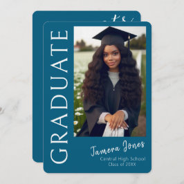 Moderne uitnodiging tot Afstuderen van foto's