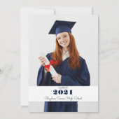 Moderne uitnodiging tot Afstuderen van foto's - el (Achterkant)