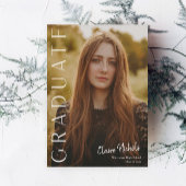 Moderne uitnodiging tot Afstuderen van verticale f