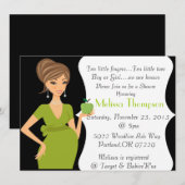 Moderne uitnodiging tot Baby shower (Voorkant / Achterkant)