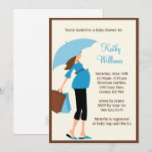 Moderne uitnodiging tot Baby shower (Voorkant / Achterkant)