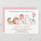 Moderne uitnodiging tot eerste Boerderij (Voorkant / Achterkant)