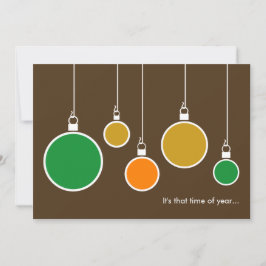 Moderne uitnodiging tot feestdag - Chocolade Brown