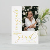 Moderne uitnodiging tot Folie van fotografie (Staand Voorkant)