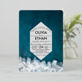 Moderne uitnodiging tot Folie voor zeeverbindingen (Staand Voorkant)