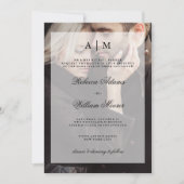 Moderne uitnodiging tot foto van bruiloft met over (Voorkant)