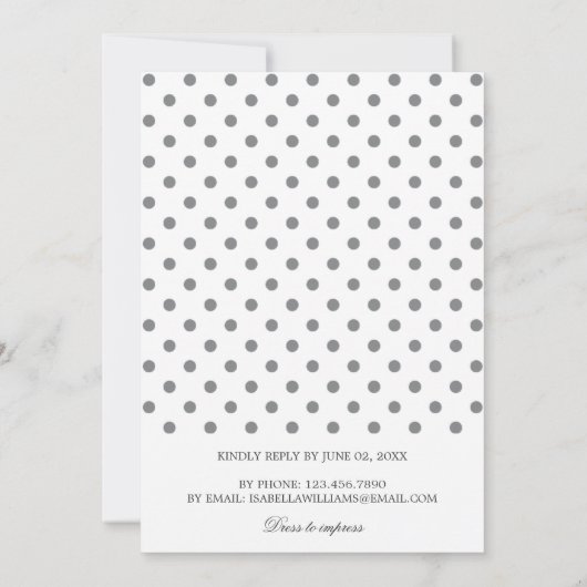 Moderne uitnodiging tot het uitzenden van een rond (Achterkant)