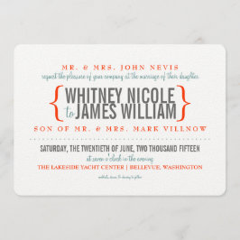 Moderne uitnodiging tot huwelijk