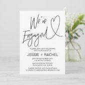 Moderne uitnodiging tot Verloving (Staand voorkant)